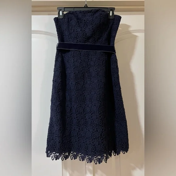 black satin lace trim dress Velanne Satin Lace Trim Dress main image 0